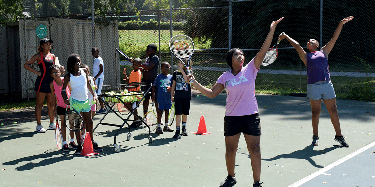 UTA (Universal Tennis Academy) McGhee Summer Camp Girls Serving