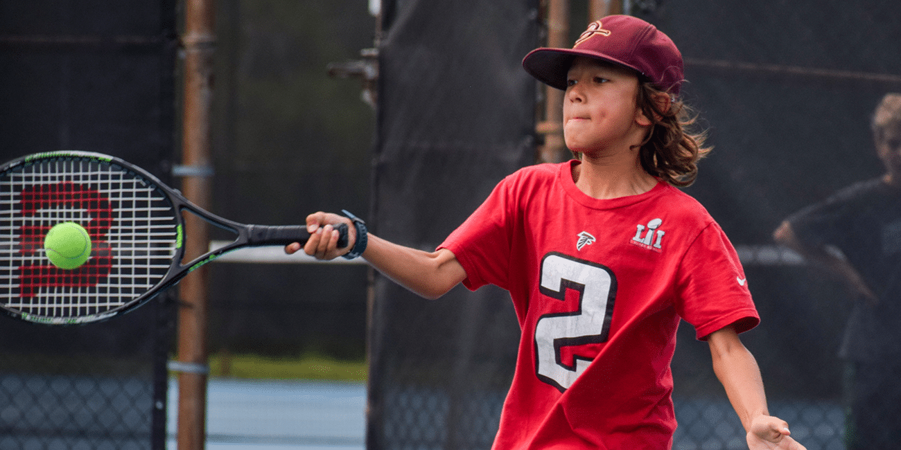 UTA (Universal Tennis Academy) Piedmont Park Summer Camp Boy Red Shirt